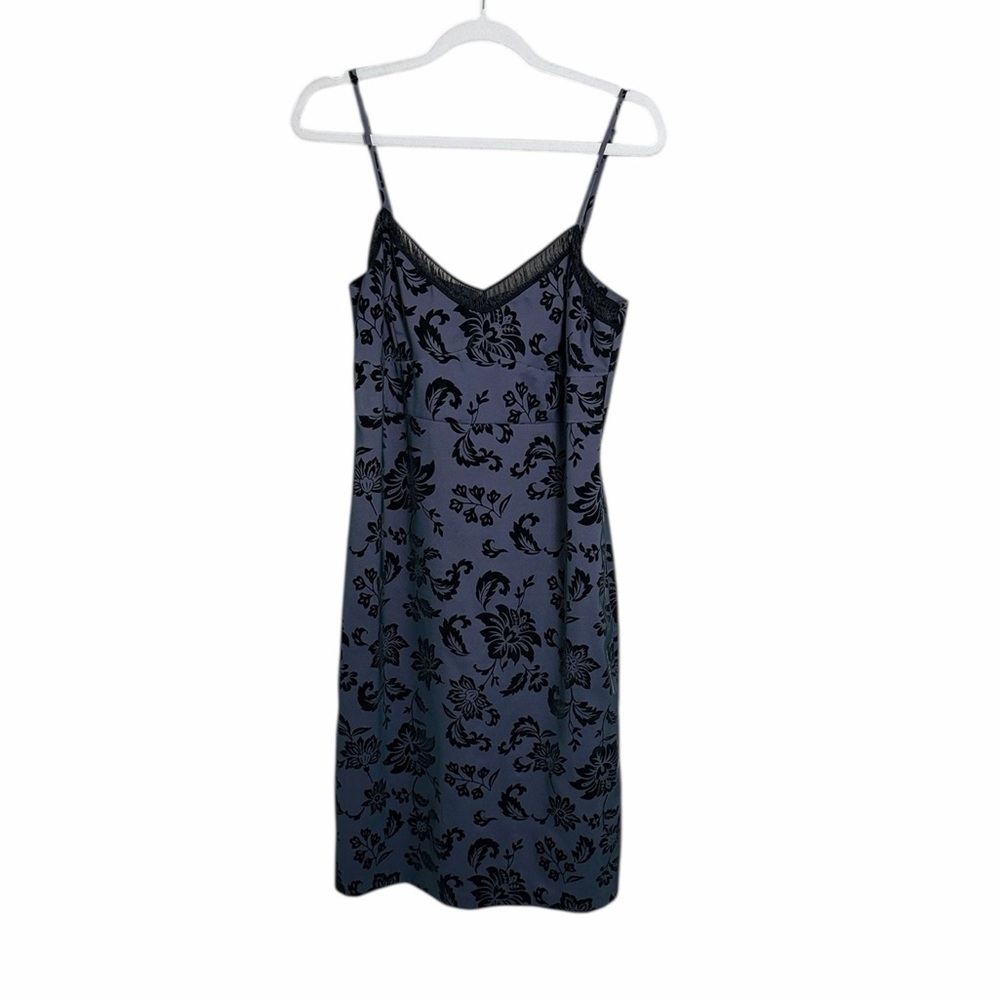 Vintage Jonathan Martin 2000s Party Dress Prom Size 9 Velvet Floral Iridescent